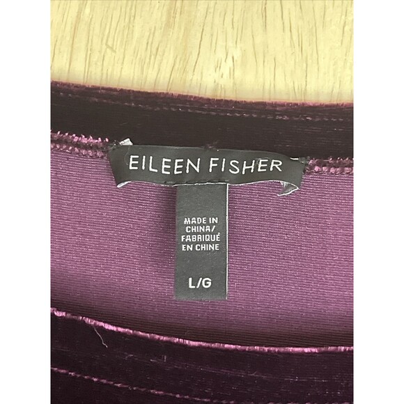 EILEEN FISHER RAISINETTE SILK RAYON VELVET 2PCS DUSTER DRESS W/SLIP size Large - Picture 5 of 6